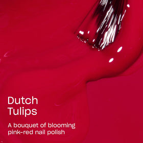 Close-up of OPI Nail Lacquer Dutch Tulips brush and bottle