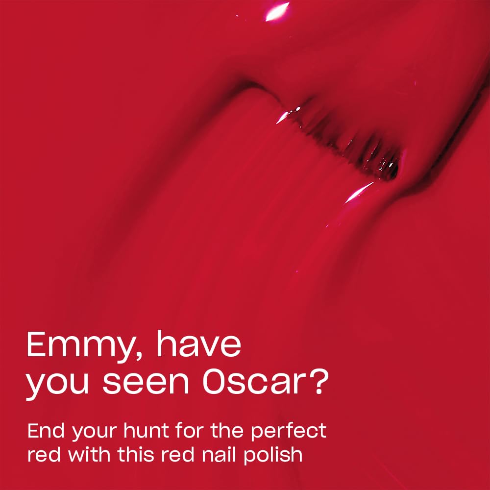 Close-up of OPI Nail Lacquer Emmy, Have You Seen Oscar? brush and polish