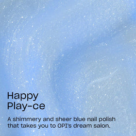 Close-up of OPI Nail Lacquer Happy Play-ce applied on nails