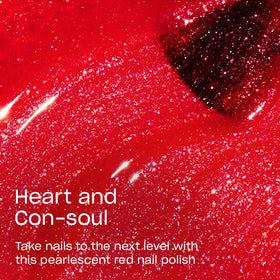 Close-up of OPI Nail Lacquer Heart and Con-soul brush for smooth application