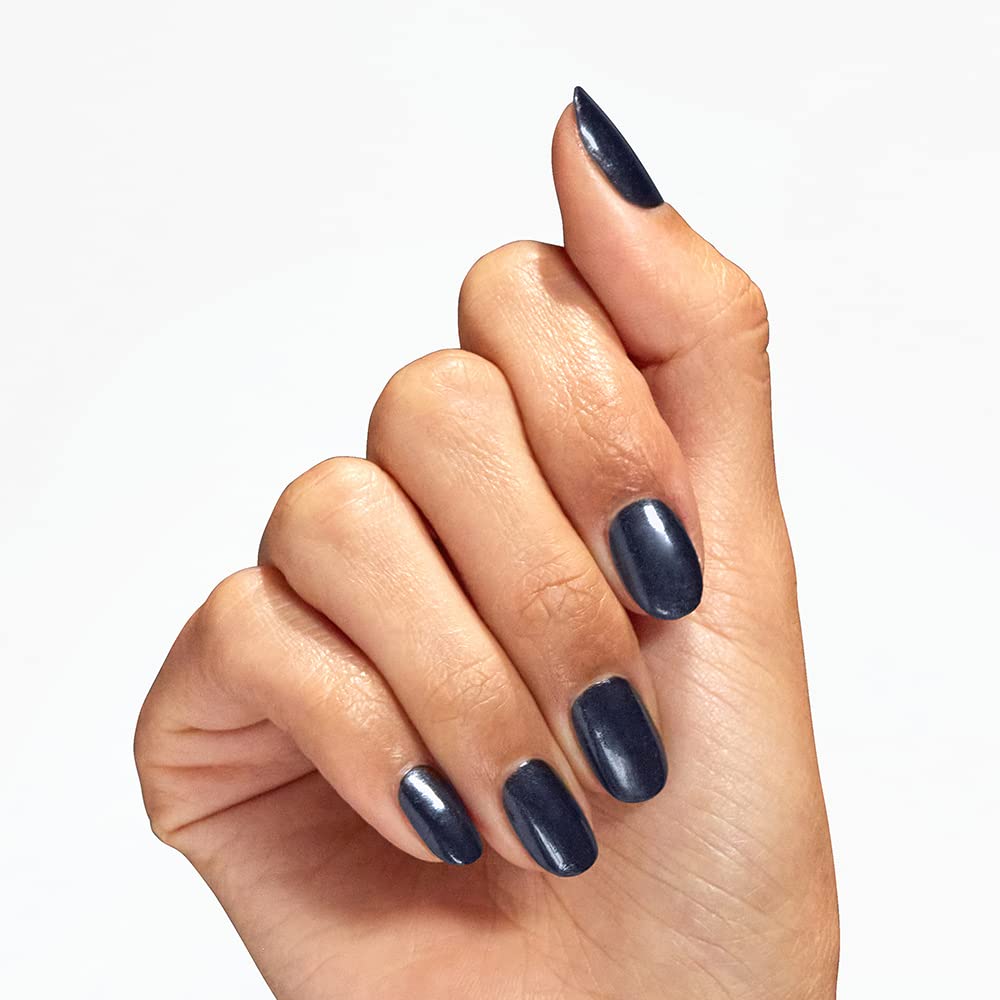 Close-up of OPI Nail Lacquer Midnight Mantra brush