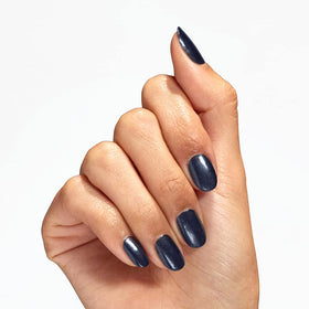 Close-up of OPI Nail Lacquer Midnight Mantra brush