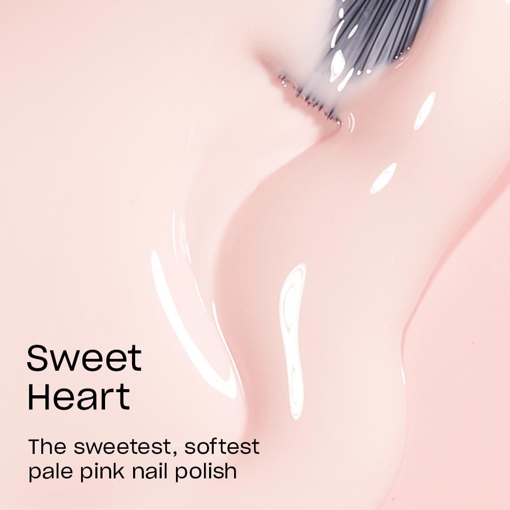 Close-up of OPI Nail Lacquer Sweet Heart brush and polish