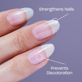 Close-up of OPI Natural Nail Strengthener bottle