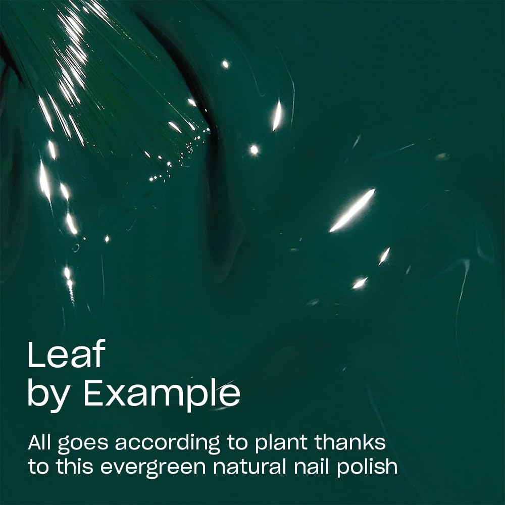 Close-up of OPI Nature Strong Leaf by Example nail polish bottle