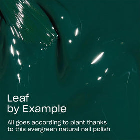 Close-up of OPI Nature Strong Leaf by Example nail polish bottle