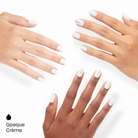 Close-up of OPI On Point Hawt Date nail tips in various sizes