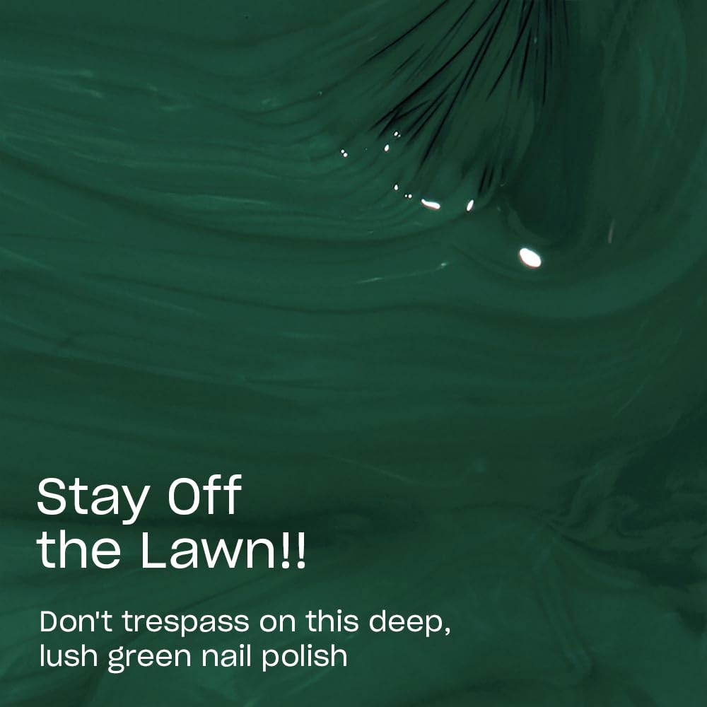 Close-up of OPI Stay Off the Lawn!! nail polish brush