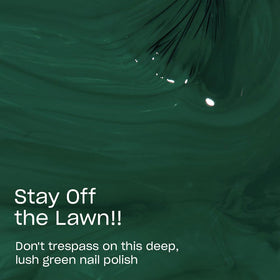 Close-up of OPI Stay Off the Lawn!! nail polish brush