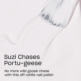 Close-up of OPI Suzi Chases Portu-geese polish brush