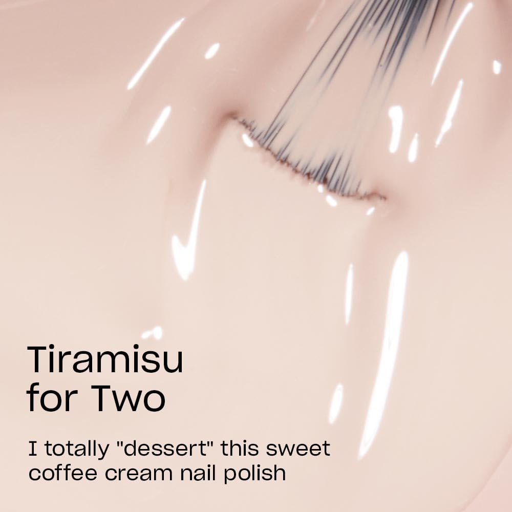 Close-up of OPI Tiramisu for Two nail polish brush