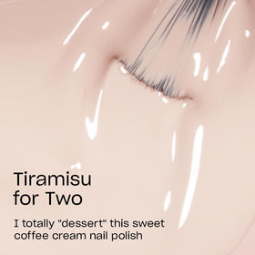 Close-up of OPI Tiramisu for Two nail polish brush