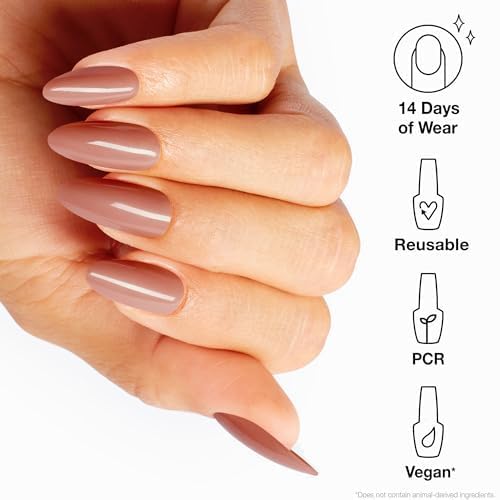 Close-up of OPI xPRESS/ON El Mat-Adoring You nail tips in various sizes