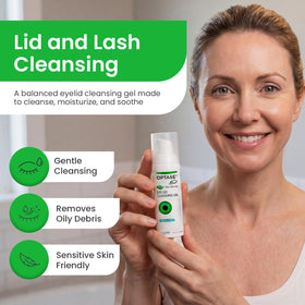 Close-up of Optase Eyelid Cleansing Gel texture