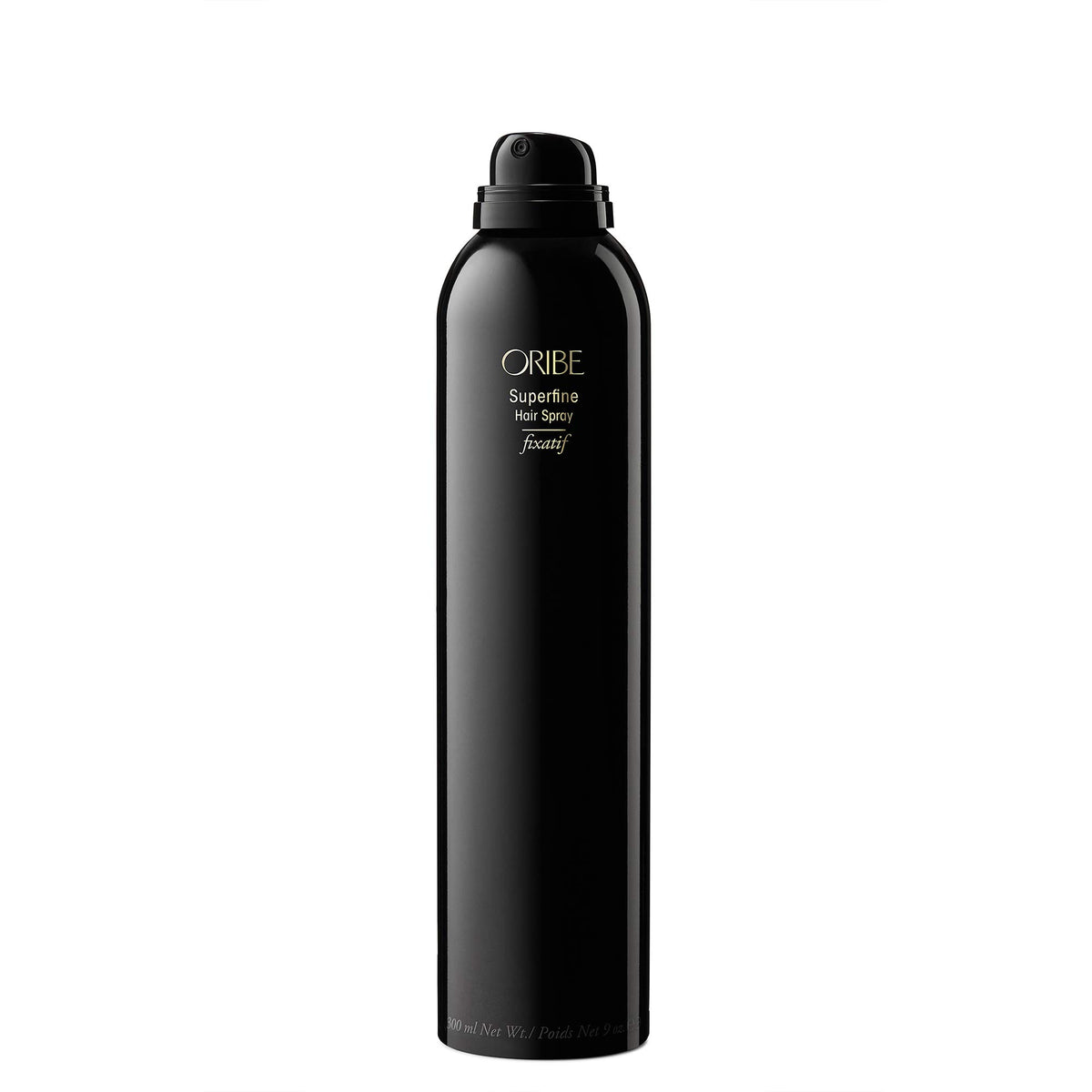 Close-up of ORIBE Superfine Hair Spray nozzle and spray pattern