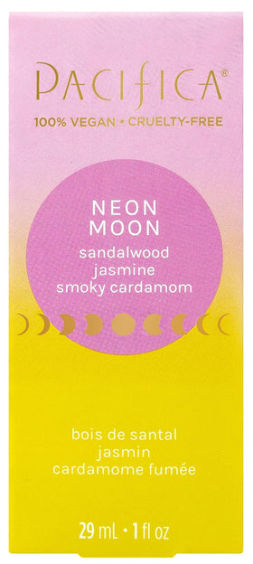 Close-up of Pacifica Neon Moon Spray Perfume bottle