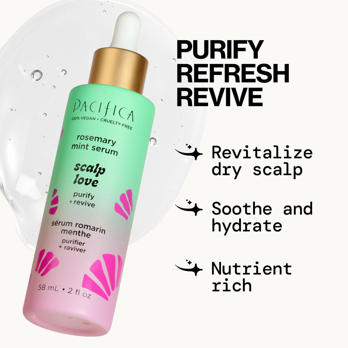 Close-up of Pacifica Rosemary Detox Scalp Scrub texture
