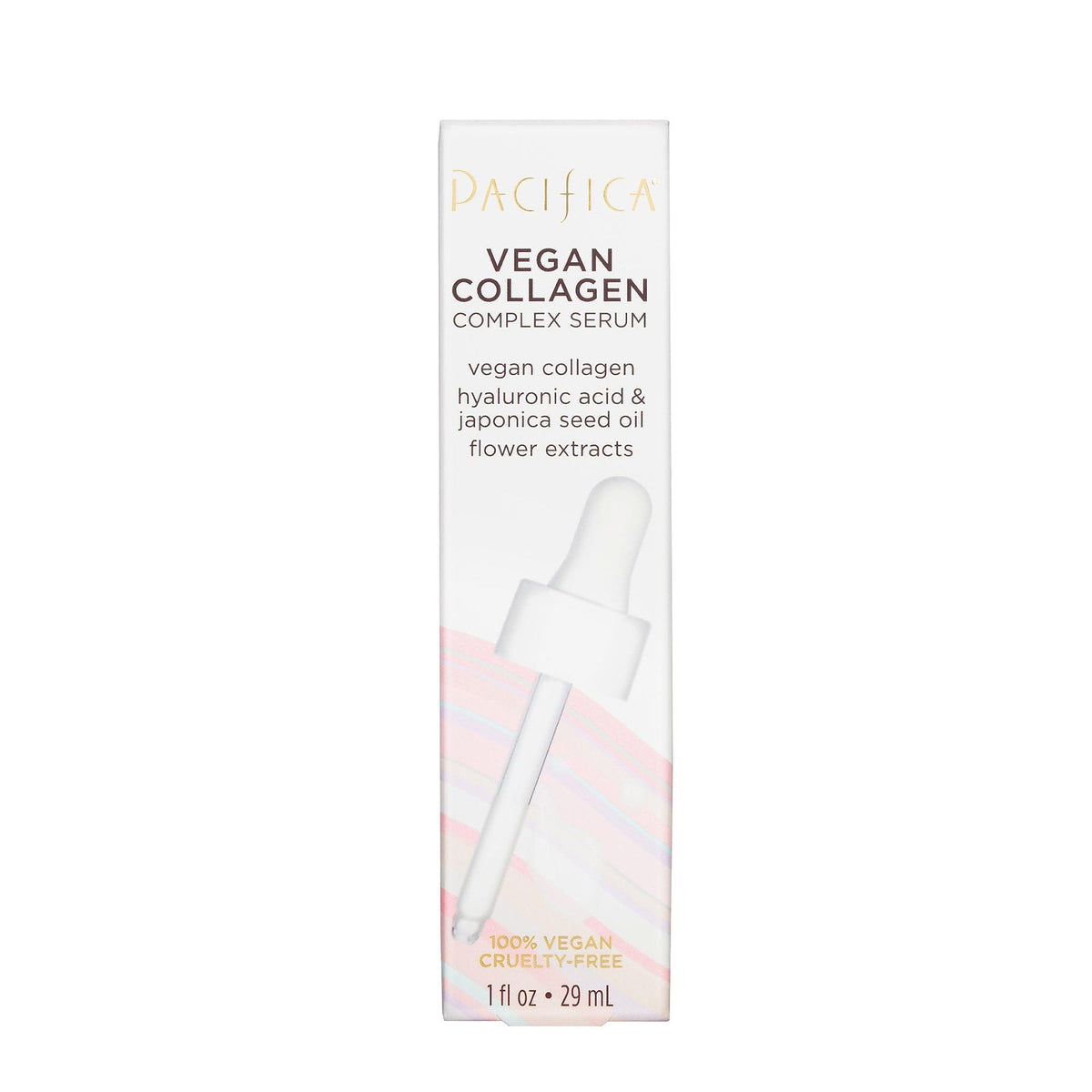 Close-up of Pacifica Vegan Collagen Complex Serum texture on skin