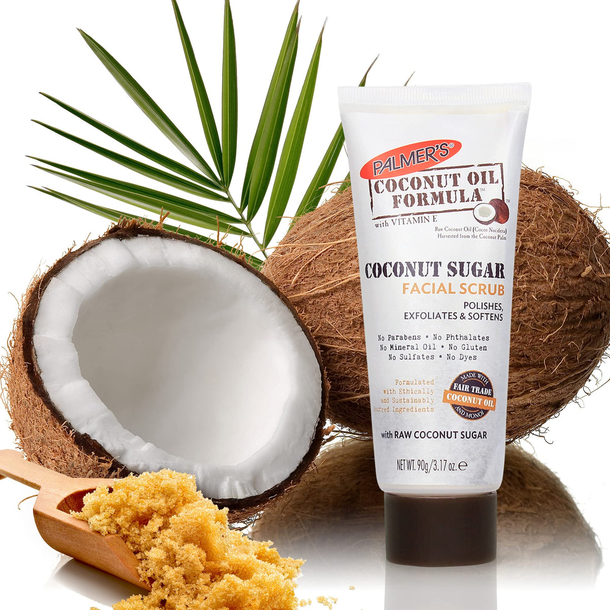 Close-up of Palmer's Coconut Oil face oil bottle
