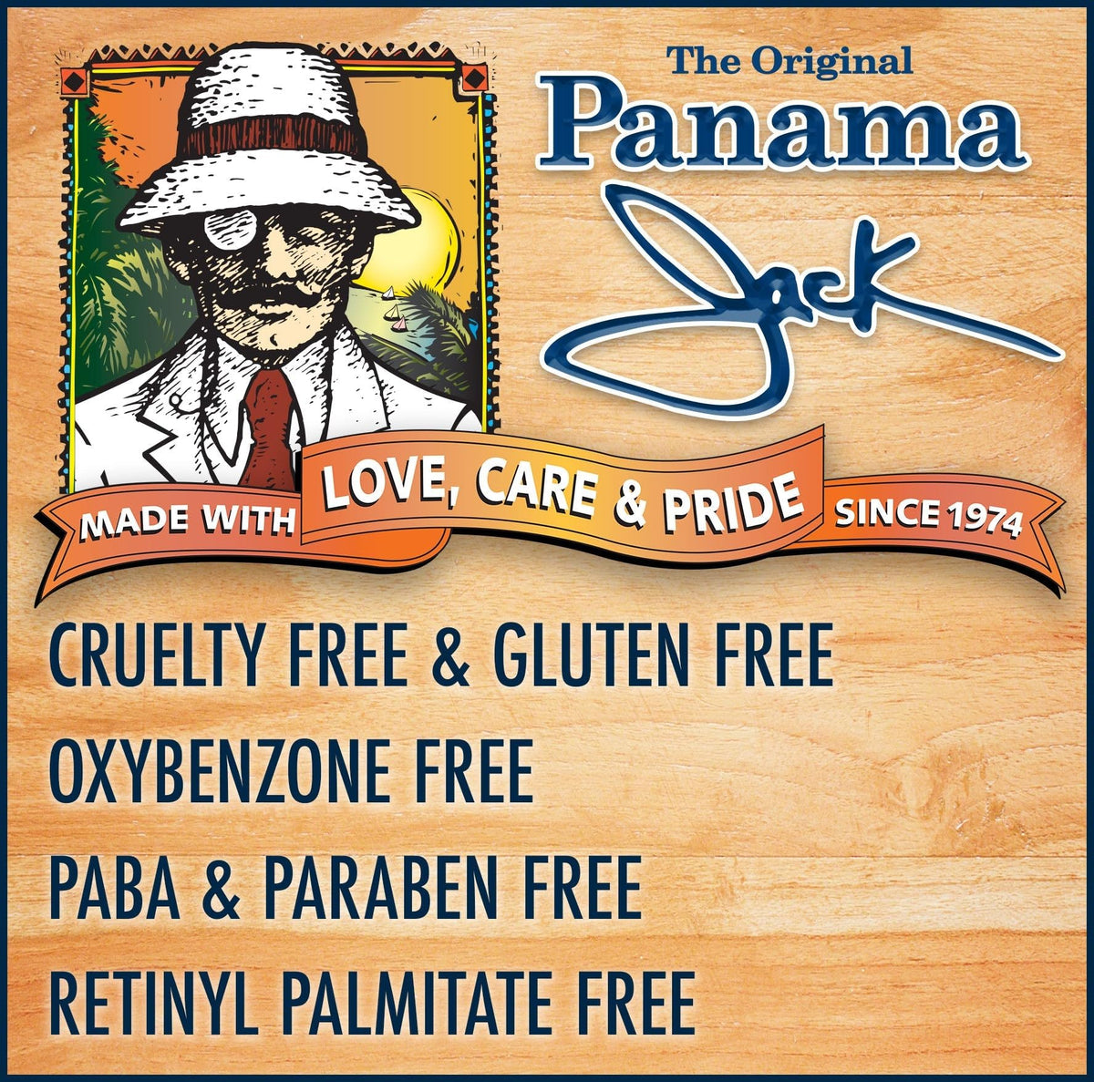 Close-up of Panama Jack Vanilla Lip Balm tube