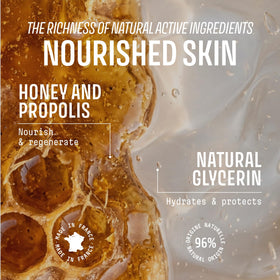 Close-up of Panier des Sens Honey Liquid Hand Soap texture