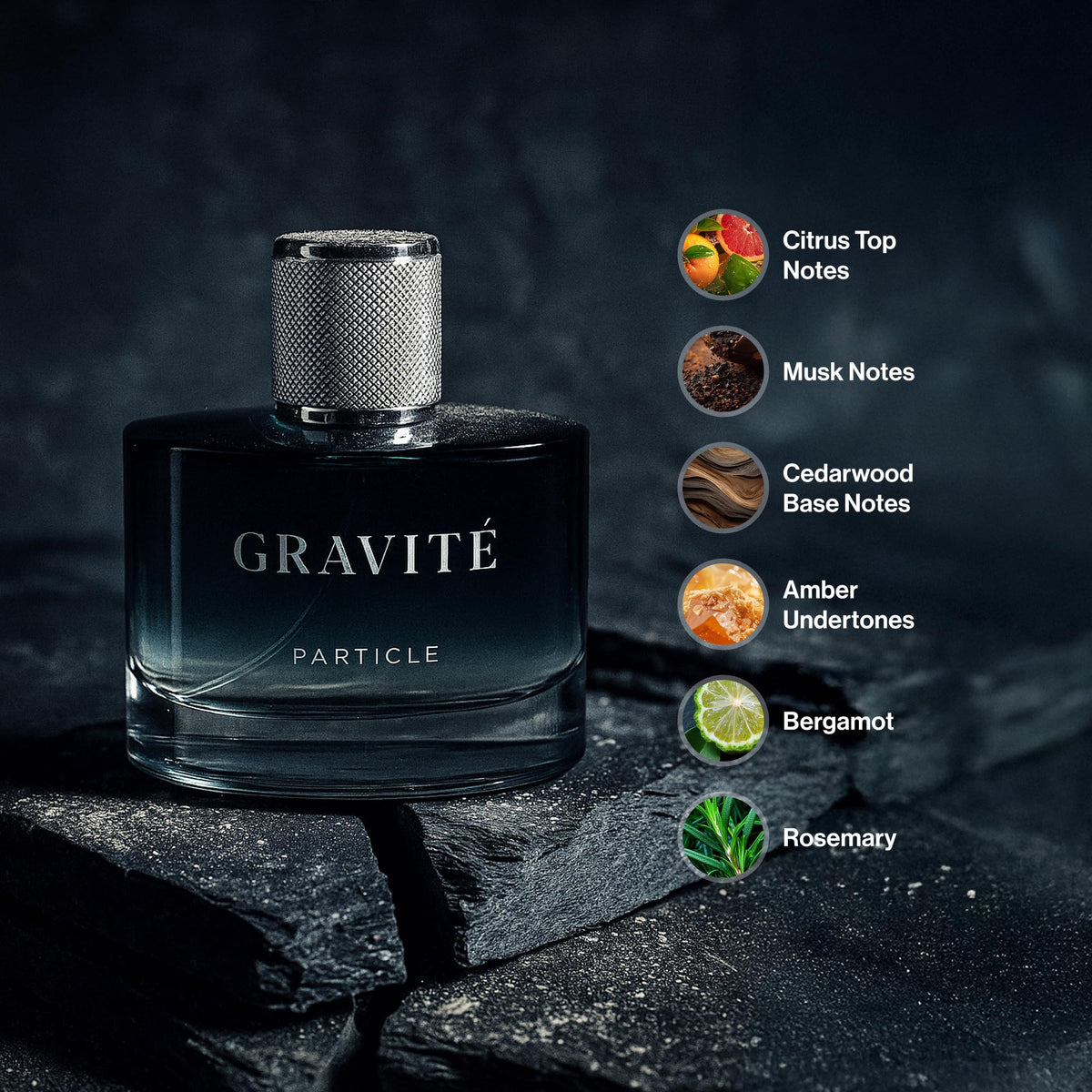Close-up of Particle Gravité Cologne Spray bottle cap