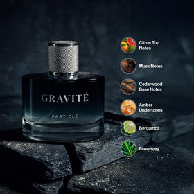 Close-up of Particle Gravité Cologne Spray bottle cap