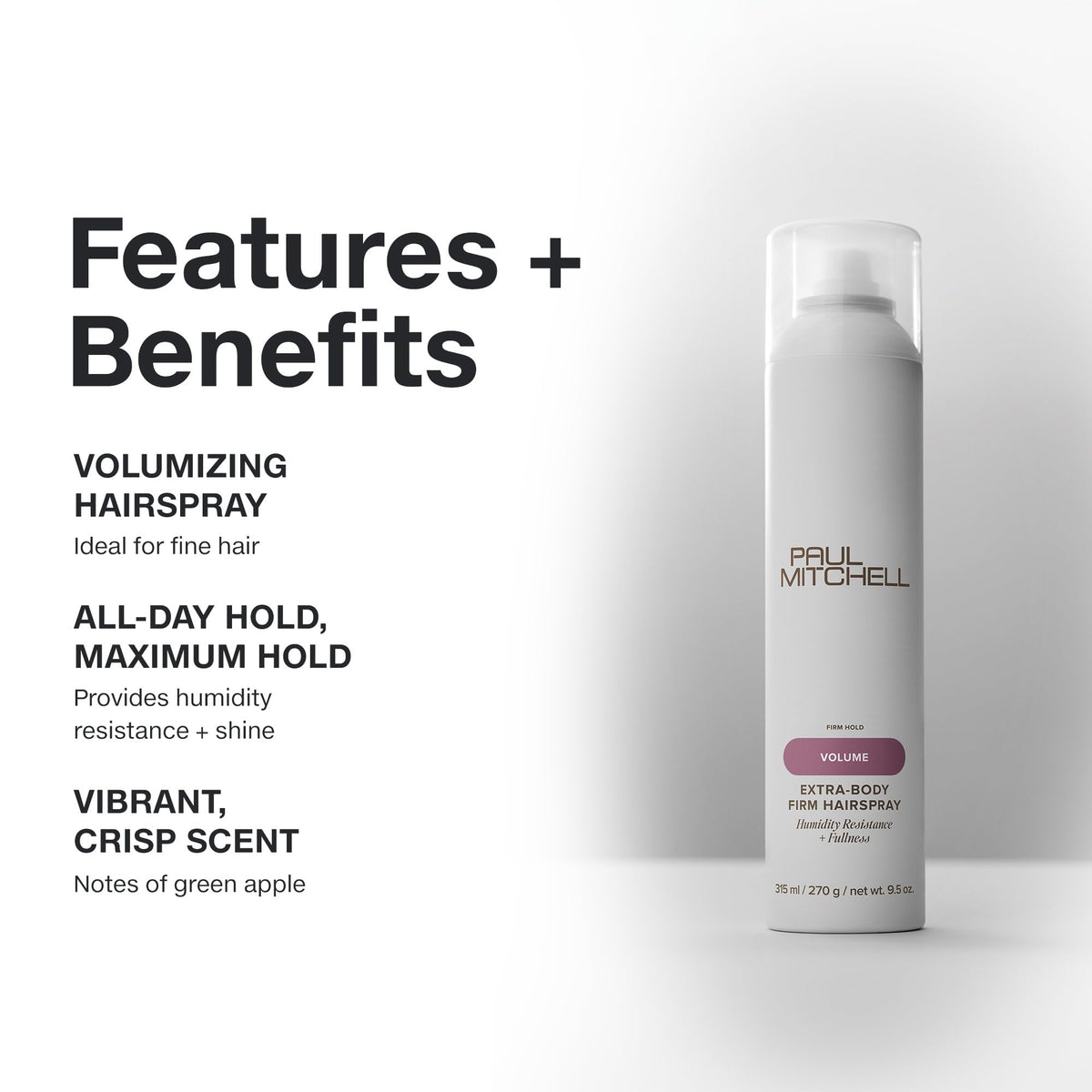 Close-up of Paul Mitchell Extra-Body Firm Hairspray nozzle