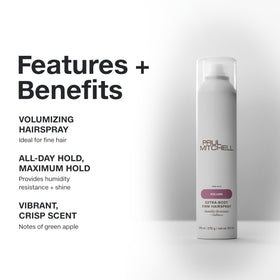 Close-up of Paul Mitchell Extra-Body Firm Hairspray nozzle