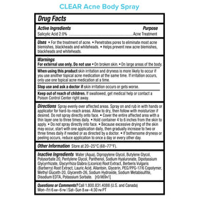 Close-up of Paula's Choice CLEAR Salicylic Acid Exfoliating Body Acne Spray nozzle