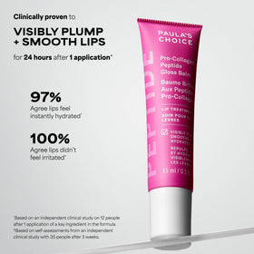 Close-up of Paula's Choice Pro-Collagen Peptide Gloss Lip Balm tube