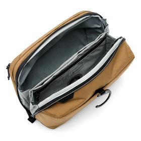 Close-up of Peak Design Wash Pouch magnetic toothbrush pocket