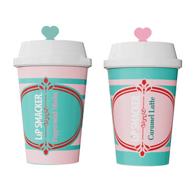 Close-up of Peppermint Mocha Lip Smacker balm in frappe cup