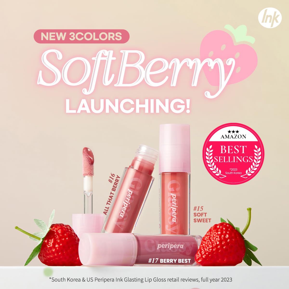 Close-up of Peripera Ink Glasting Lip Gloss applicator