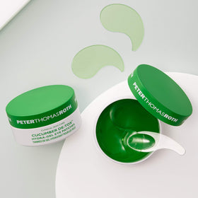 Close-up of Peter Thomas Roth Cucumber De-Tox Eye Patches packaging