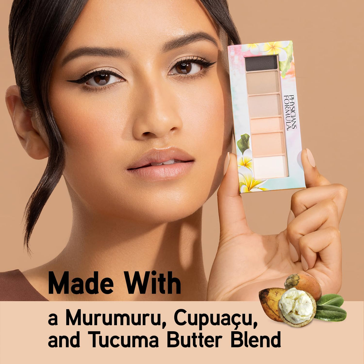 Close-up of Physicians Formula Matte Monoi Butter Eyeshadow Palette shades