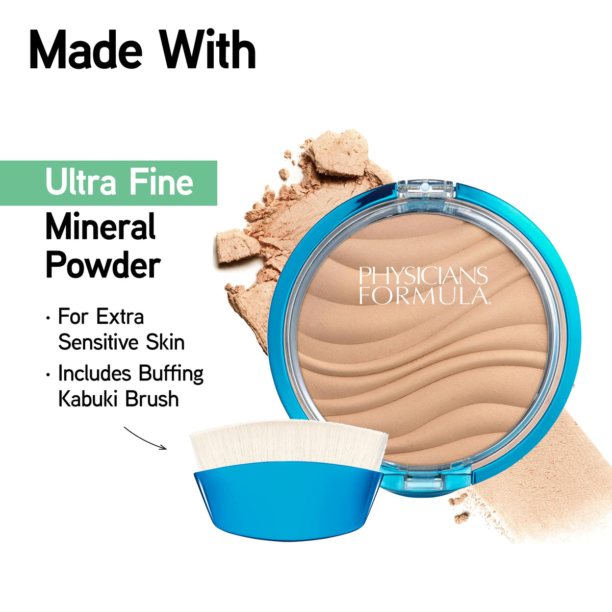 Close-up of Physicians Formula Mineral Wear Talc-Free Airbrushing Powder texture