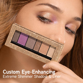 Close-up of Physicians Formula Shimmer Strips palette showing shimmering shades
