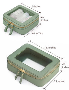Close-up of Popvibe mini makeup bag with zipper