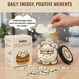 Close-up of Positive Dumpling Jar showing dumpling design