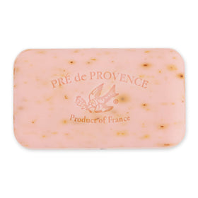 Close-up of Pre de Provence Rose Petal Soap Bar texture