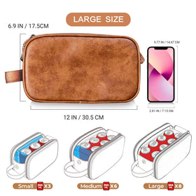 Close-up of premium zipper on Elviros Toiletry Bag