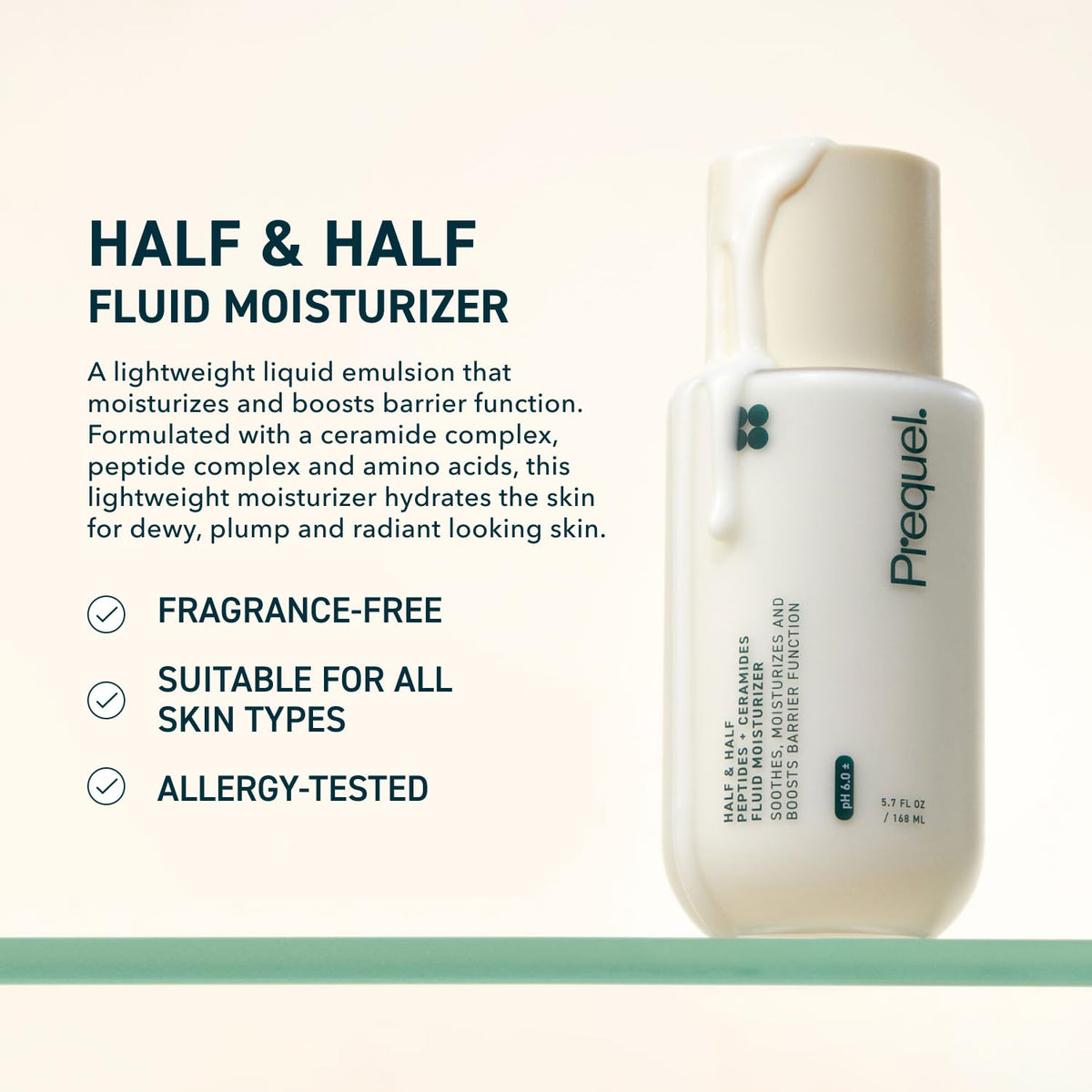 Close-up of Prequel Skin Hydrating Moisturizer texture