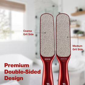 Close-up of Probelle foot file showing coarse and medium sides