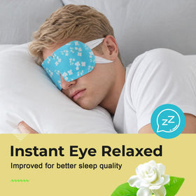 Close-up of ProCIV Steam Eye Mask showing elastic ear hooks
