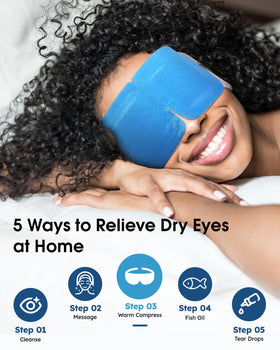 Close-up of ProCIV Steam Eye Mask with steam effect
