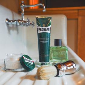 Close-up of Proraso shaving cream texture