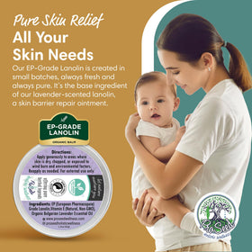 Close-up of ProSeed Lanolin Cream texture on a hand