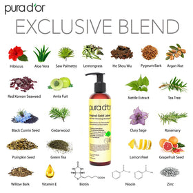 Close-up of PURA D'OR shampoo texture