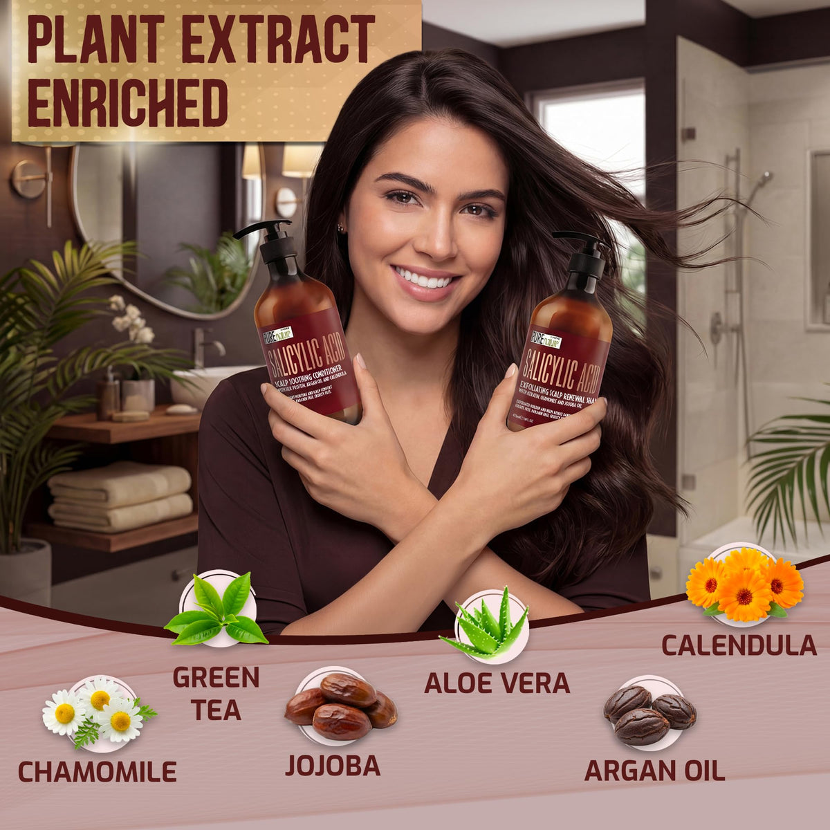 Close-up of PURE NATURE LUX SPA shampoo texture